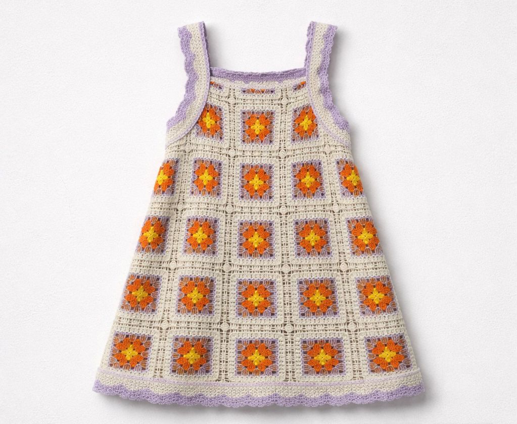Vestido crochê menina