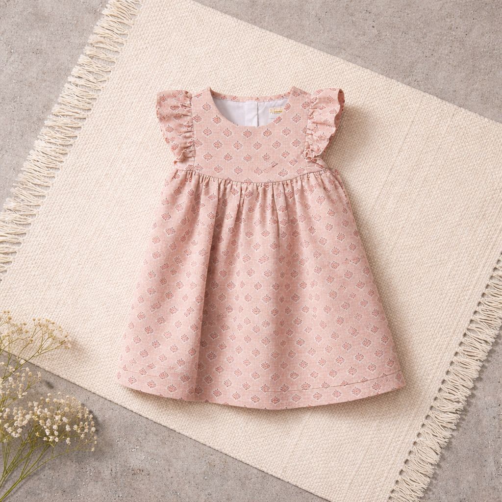 Vestido com tapa fralda Recém Nascida